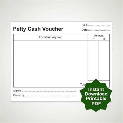petty cash voucher pdf